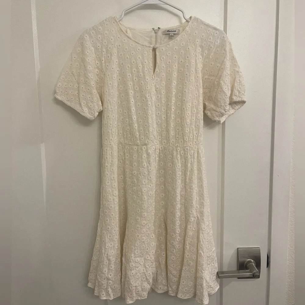 Madewell Cottagecore Boho White Classic Eyelet Kids Dress‎